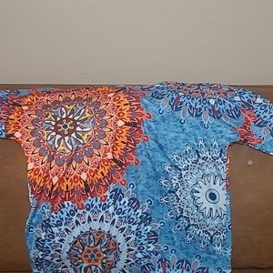 Multi Aztec print long sleeve soft shiry